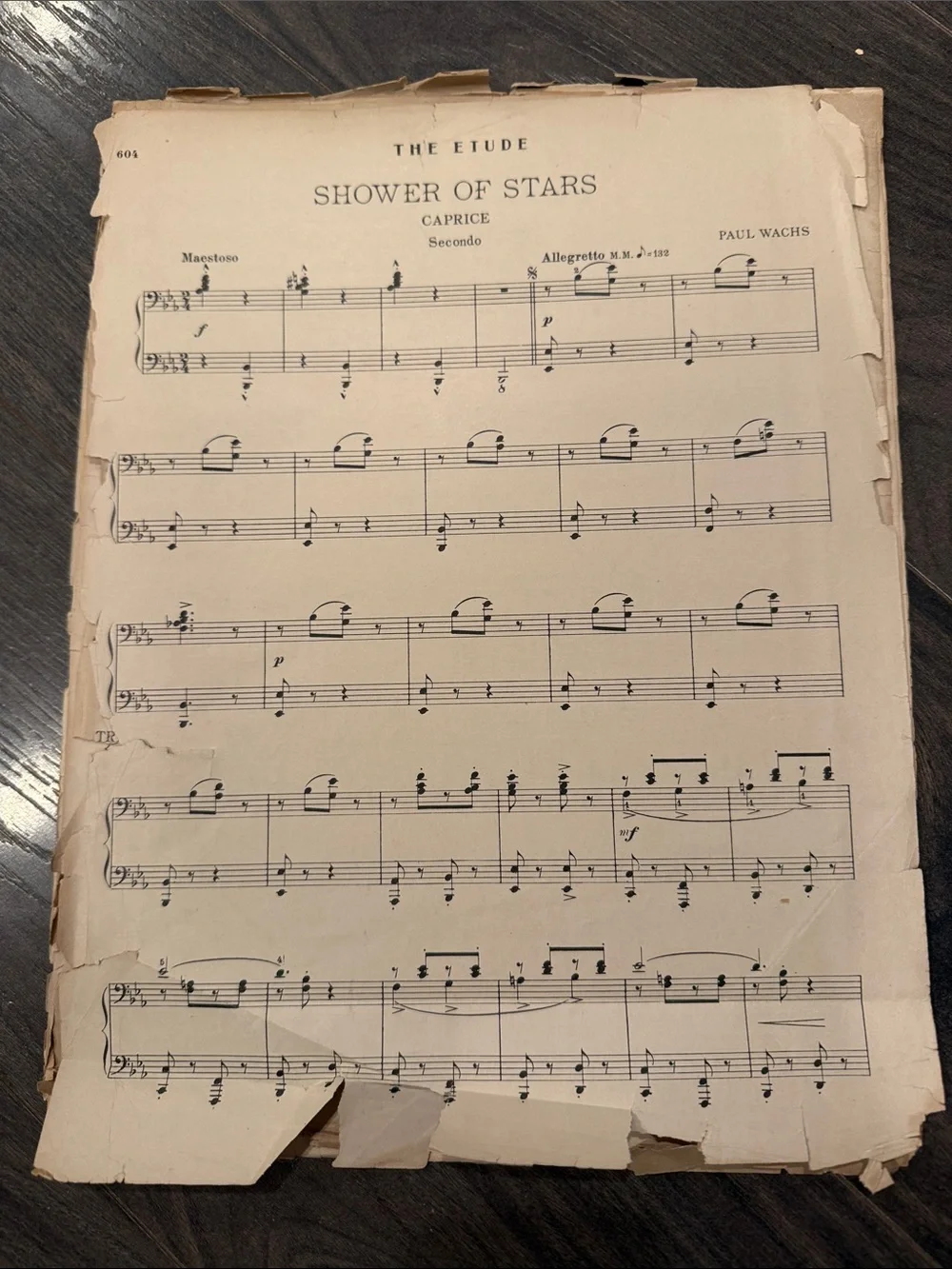 Vintage Sheet Music Wall Art - Cream Music Score